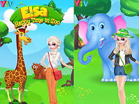 Elsa Happy Time In Zoo