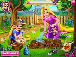  Rapunzel  Mommy  Gardening Free Online Management Games  